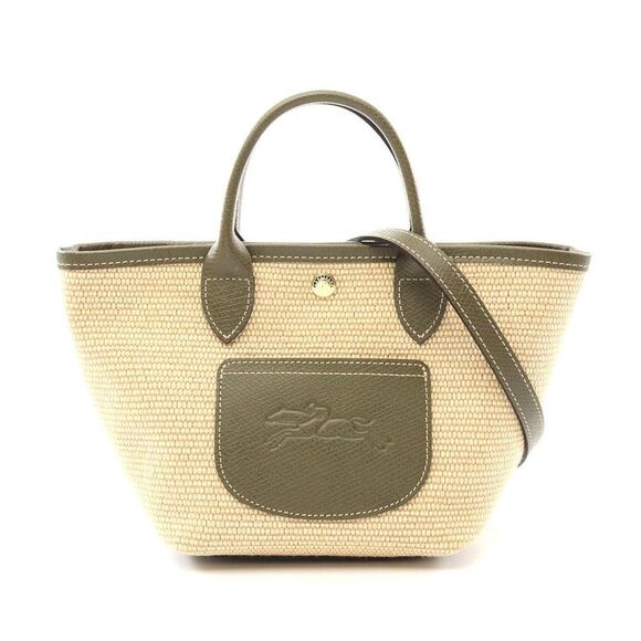 Longchamp Vintage Handbags - Pre Loved Longchamp Vintage Straw Tote Bag Women brown | beige Handbags